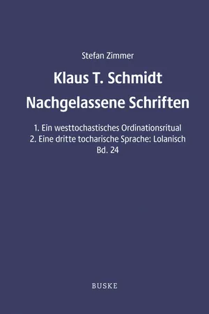 K. T. Schmidt: Nachgelassene Schriften