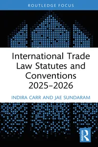 International Trade Law Statutes and Conventions 2025- 2026_cover