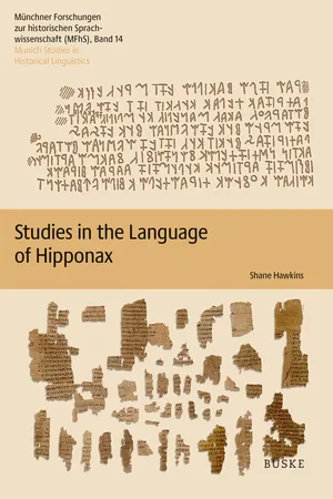 Studies in the Language of Hipponax