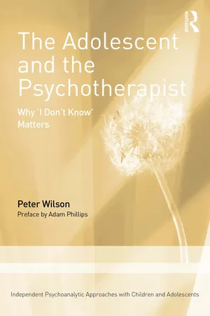 The Adolescent and the Psychotherapist