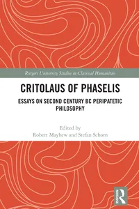 Critolaus of Phaselis_cover