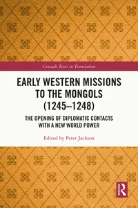 Early Western Missions to the Mongols_cover