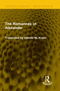 The Romances of Alexander_cover