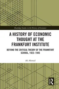 A History of Economic Thought at the Frankfurt Institute_cover