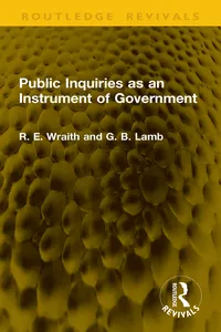 Public Inquiries as an Instrument of Government_cover