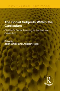 The Social Subjects Within the Curriculum_cover