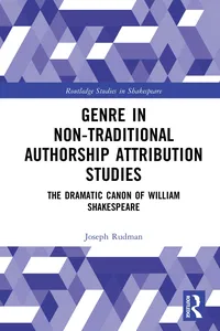 Genre in Non-Traditional Authorship Attribution Studies