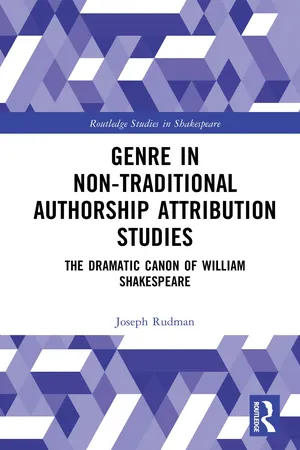 Genre in Non-Traditional Authorship Attribution Studies