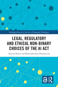 Legal, Regulatory and Ethical Non-binary Choices of the AI Act_cover