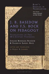 J. B. Basedow and F.S. Bock on Pedagogy_cover