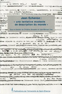 Jean Echenoz : « une tentative modeste de description du monde »_cover
