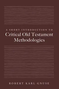 A Short Introduction to Critical Old Testament Methodologies_cover