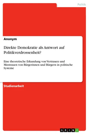 Direkte Demokratie als Antwort auf Politikverdrossenheit?