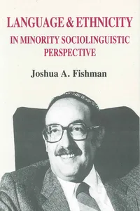 Language and Ethnicity in Minority Sociolinguistic Perspective_cover