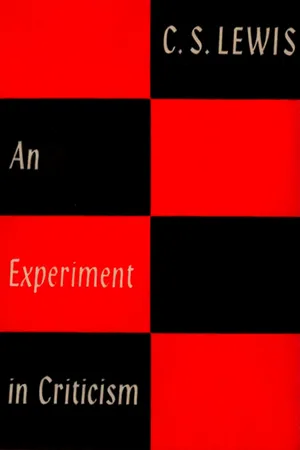 [PDF] An Experiment in Criticism by C. S. Lewis | 9781773230313
