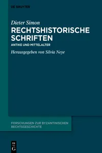 Rechtshistorische Schriften_cover