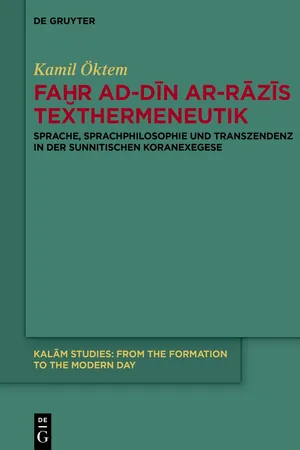 Faḫr ad-Dīn ar-Rāzīs Texthermeneutik