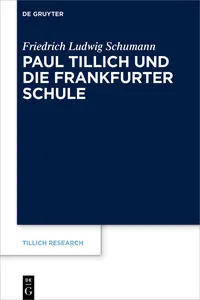 Paul Tillich und die Frankfurter Schule