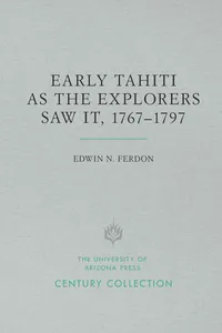 Early Tahiti As the Explorers Saw It, 1767–1797_cover
