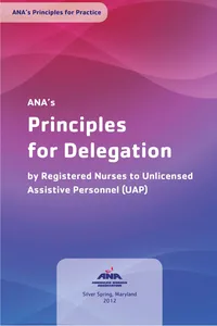ANA's Principles of Nursing Delegation_cover