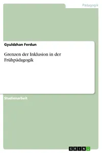 Grenzen der Inklusion in der Frühpädagogik_cover