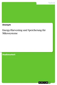 Energy-Harvesting und Speicherung für Mikrosysteme_cover