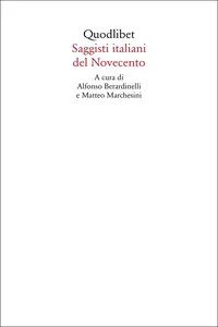 Saggisti italiani del Novecento_cover