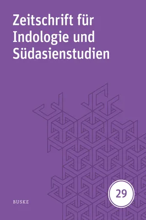 Zeitschrift für Indologie und Südasienstudien, Band 29 (2012)