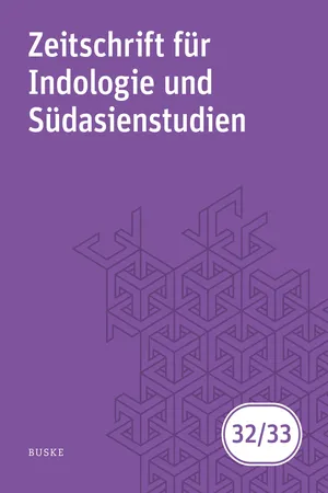 Zeitschrift für Indologie und Südasienstudien, Band 32 (2015) / 33 (2016)