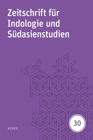 Zeitschrift für Indologie und Südasienstudien, Band 30 (2013)