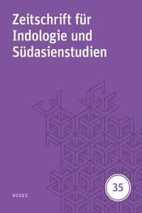Zeitschrift für Indologie und Südasienstudien, Band 35_cover