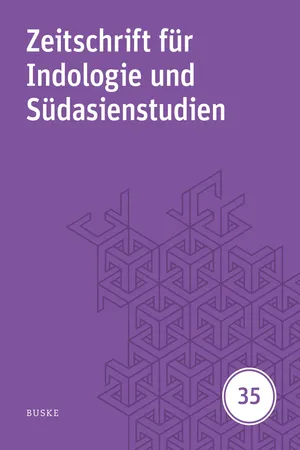 Zeitschrift für Indologie und Südasienstudien, Band 35 (2018)