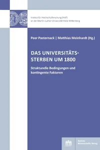 Das Universitätssterben um 1800_cover