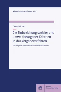 Die Einbeziehung sozialer und umweltbezogener Kriterien in das Vergabeverfahren_cover