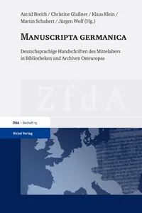 Manuscripta germanica_cover