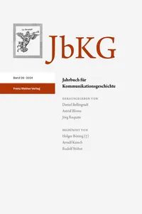 Jahrbuch für Kommunikationsgeschichte 26_cover