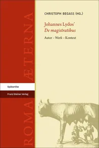 Johannes Lydos' "De magistratibus"_cover