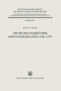 Die Rechnungsbücher der Danziger Loitz 1566–1570_cover