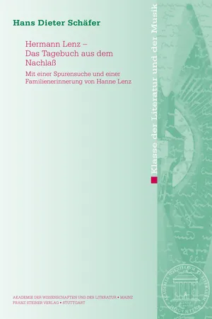 Hermann Lenz – Das Tagebuch aus dem Nachlaß