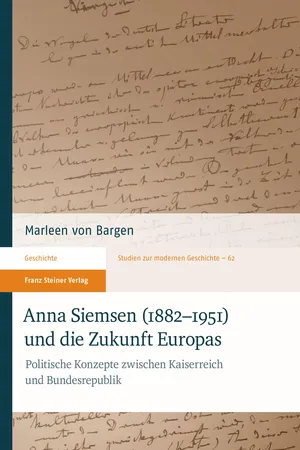 Anna Siemsen (1882–1951) und die Zukunft Europas