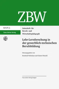 Lehr-Lernforschung in der gewerblich-technischen Berufsbildung_cover