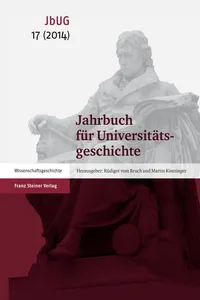 Jahrbuch für Universitätsgeschichte 17_cover