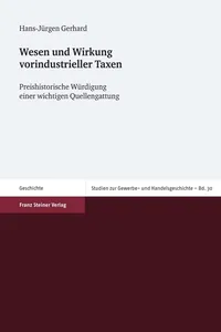 Wesen und Wirkung vorindustrieller Taxen_cover