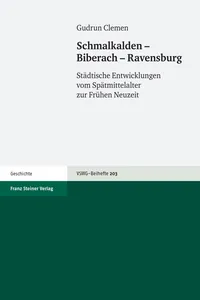 Schmalkalden – Biberach – Ravensburg_cover