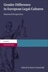 Gender Difference in European Legal Cultures_cover