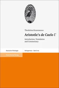 Aristotle's "de Caelo" III_cover