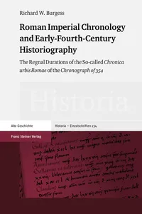 Roman Imperial Chronology and Early-Fourth-Century Historiography_cover