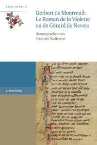 Gerbert de Montreuil: Le Roman de la Violette ou de Gérard de Nevers_cover