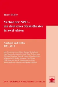 Verbot der NPD – ein deutsches Staatstheater in zwei Akten_cover