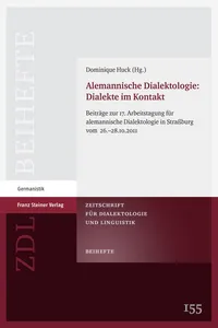 Alemannische Dialektologie: Dialekte im Kontakt_cover